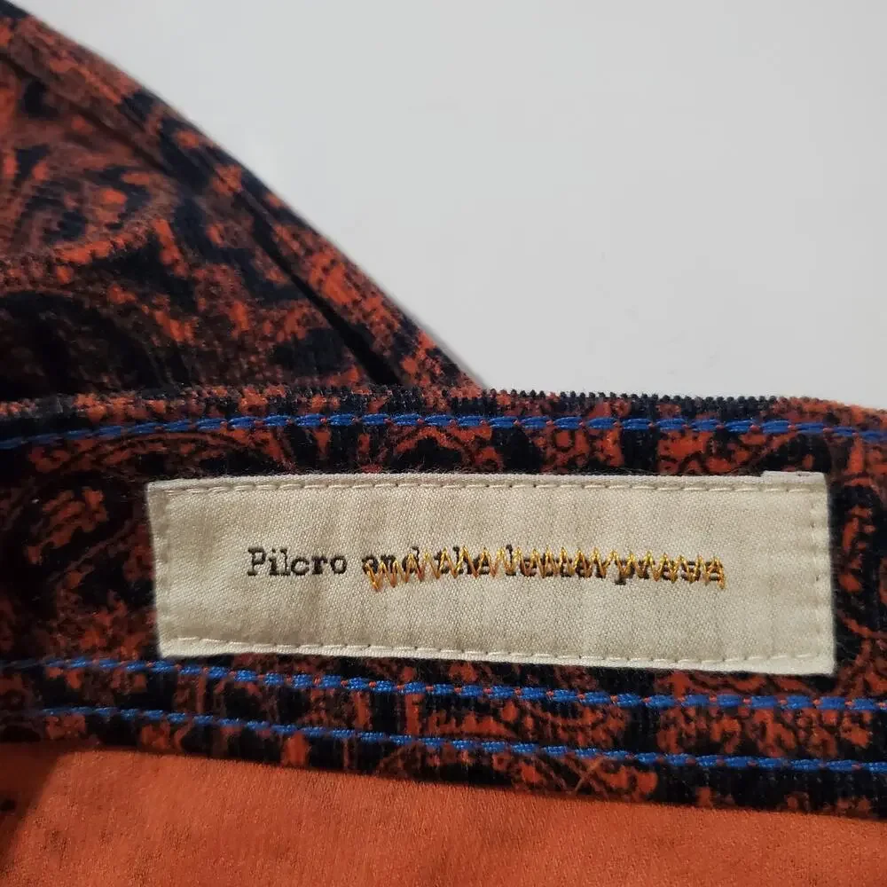 Pilcro and the Letterpress Serif Paisley Corduroy Hippie Pants Women's Size 26 - Picture 9 of 12